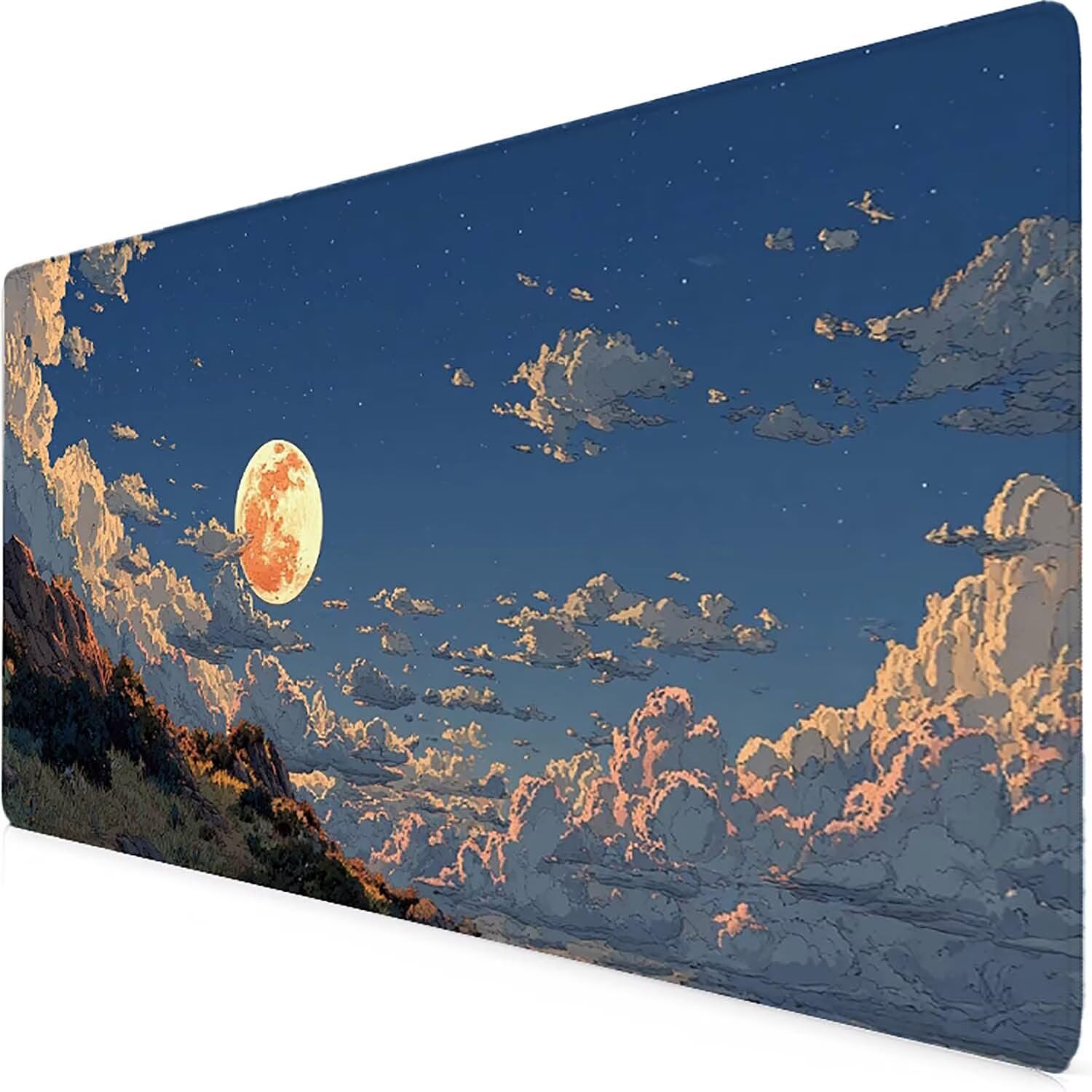 Blau Mauspad 80x40cm Schreibtischunterlage Himmel Mauspad Gaming Leicht zu Reinigende, rutschfest Tischunterlage Schreibtisch, Verbessert Präzision und Geschwindigkeit Deko Büro/Home Office 6470-2q