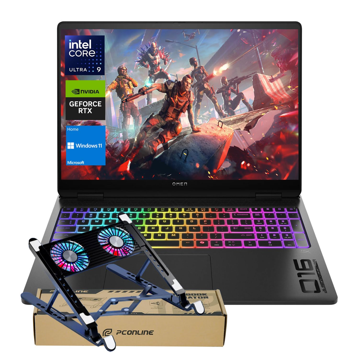 HP OMEN MAX 16 RTX 5090 AI Gaming Laptop, 16" WUXGA, Intel Ultra 9 275HX(Beats Intel i9-14900), NVIDIA RTX 5090, 64GB DDR5 RAM, 2TB SSD, RGB Backlit Keyboard, Wi-Fi 6, Bundle with PCO Laptop Cooler