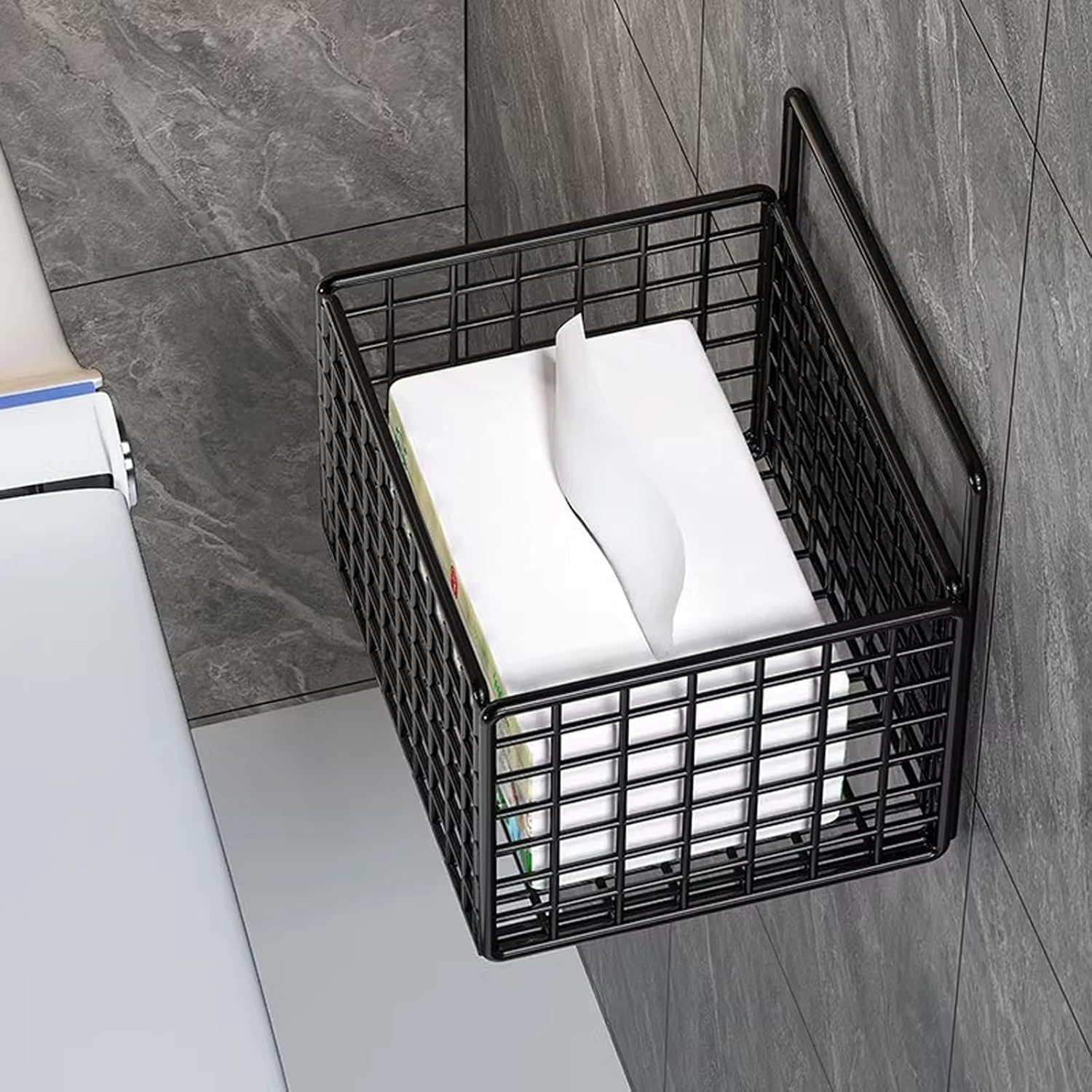 Shower Caddy - Organizer Shelves Rack - Wall Metal Basket - Wall Mounted Rack No Drilling for Inside