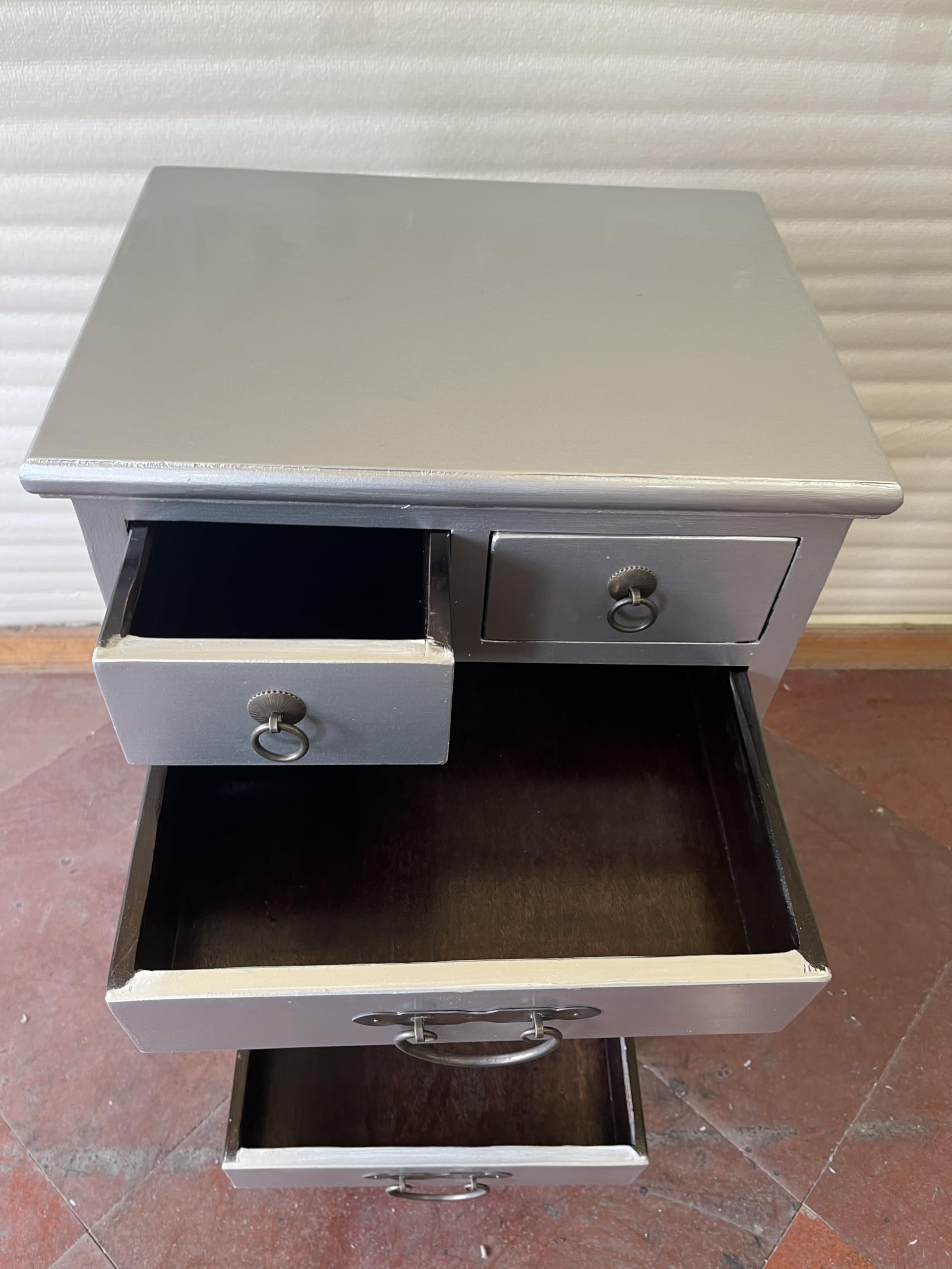 Kunibert Armoire à pharmacie avec 8 tiroirs - Largeur : 46 x hauteur : 95 cm - Argenté