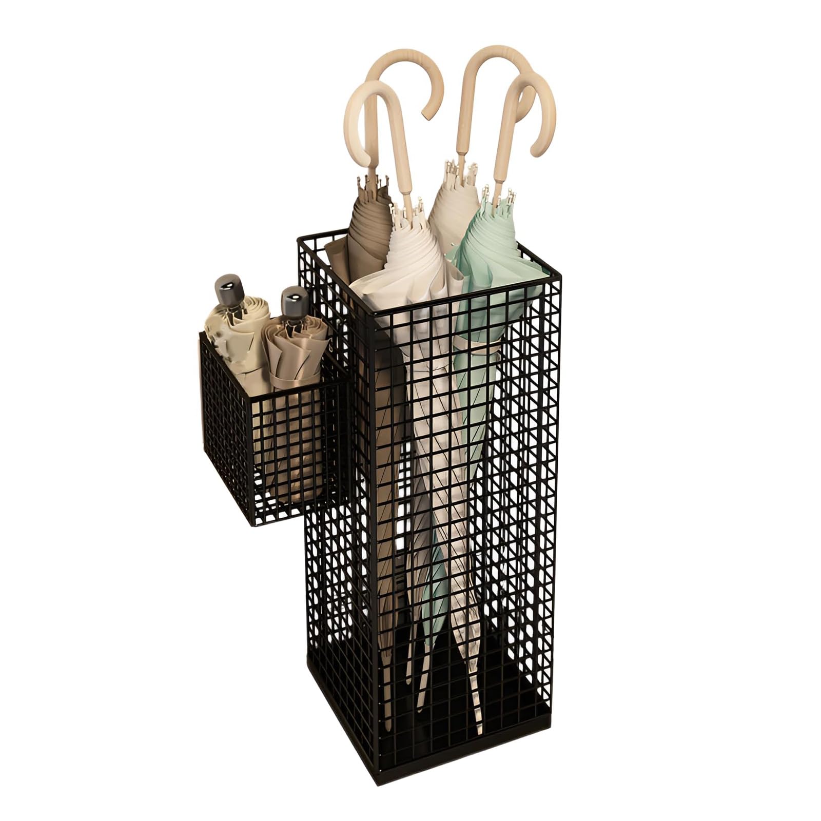 YROHGKPN Rusts Resistant Umbrellas Rack Vertical Space Saving Ventilated Grids Structure for Folding and Household Use Vertical Metal Holder