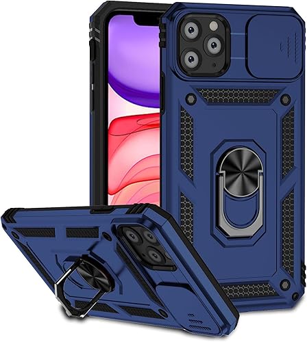 Hitaoyou Fundas para iPhone 11 Pro Max, funda para iPhone 11 Pro Max con funda para cámara y soporte, de grado militar, a prueba de golpes,