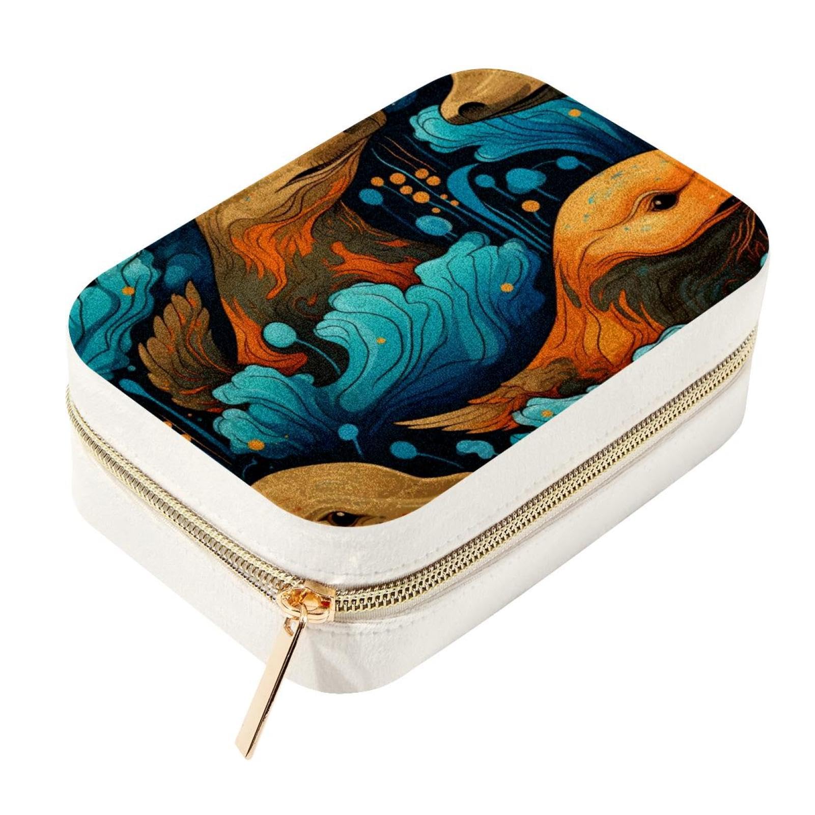 Boîte à bijoux ornithorynque : grand étui de rangement voyage pour femmes
