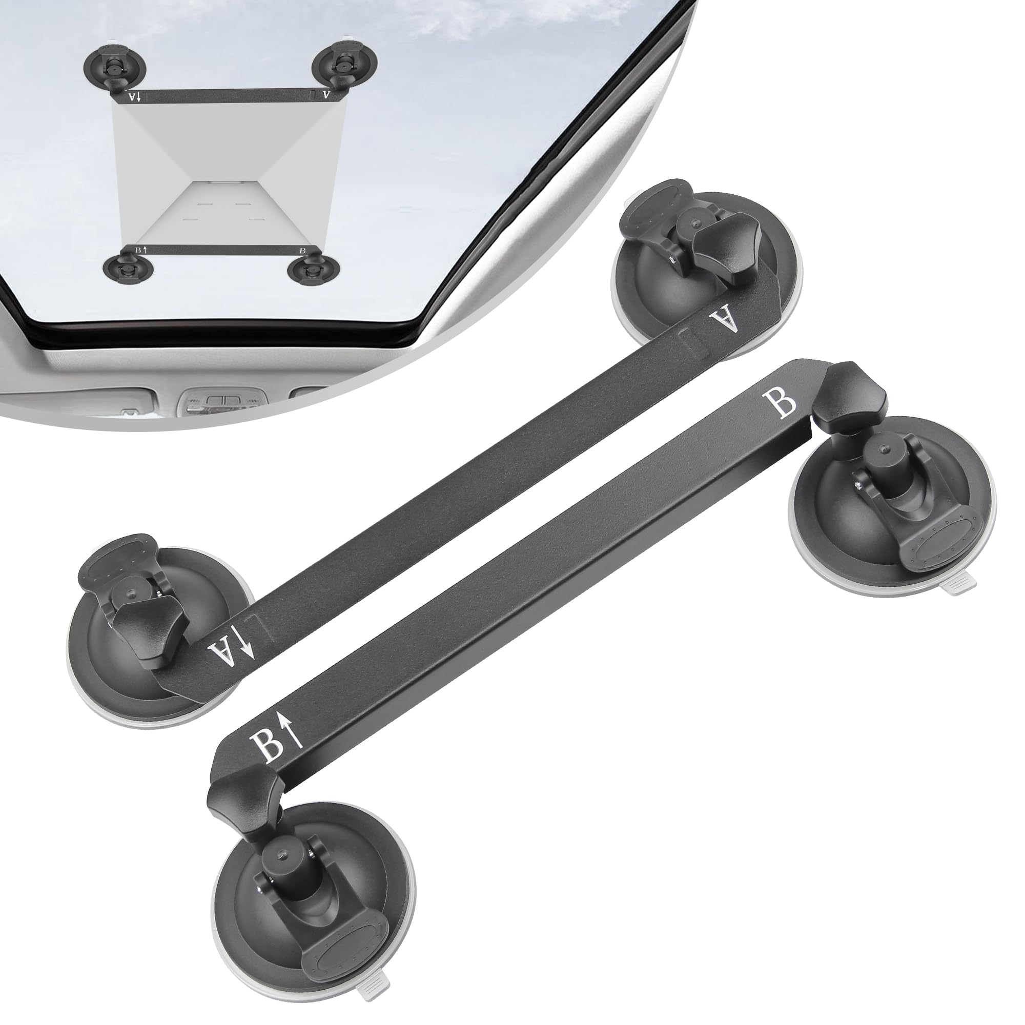 Starlink Mini Sunroof Suction Cup Mount Black Starlink Mini Car Mount Secure Suction Cup Mounting Kit for Car, Window, Sunroof, RVs, Boats-Strong Suction for Stable Satellite Signal During Driving