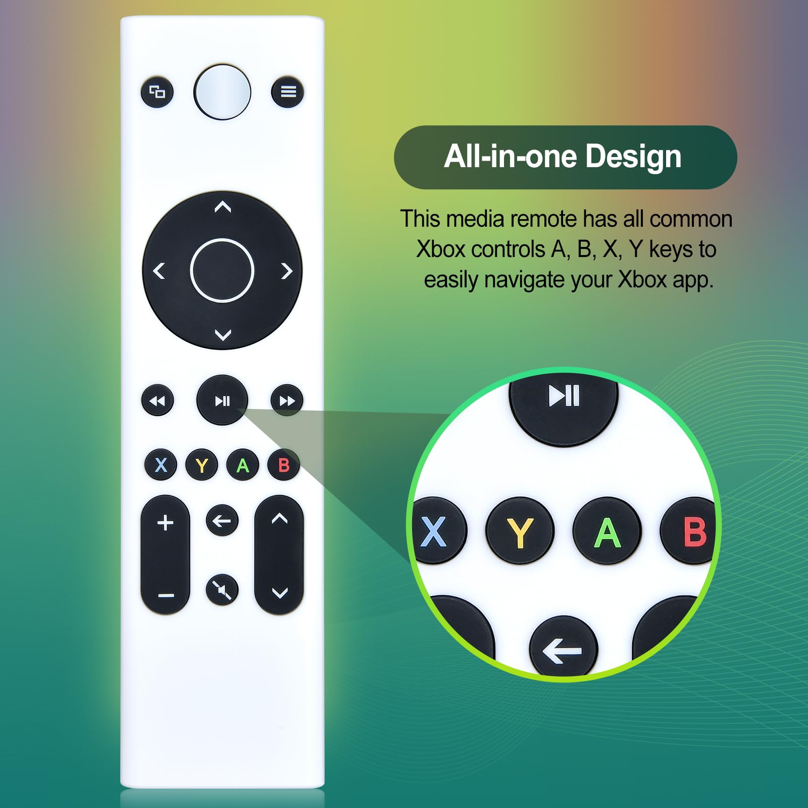 Telecomando di ricambio per Xbox Gaming Media, Xbox One, Xbox Series X|S, nessuna configurazione richiesta (colore bianco)