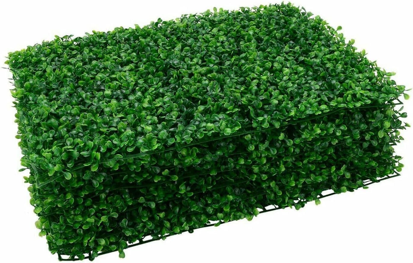 M.J COMFY-LIFE 6PCS Artificial Hedge Plant Panels 60 x 40cm Grass Plant Wall Panels Green Privacy Living Wall Fence Screening Home Garden Spring Leaf Backdrop for Indoor Outdoor — image 1