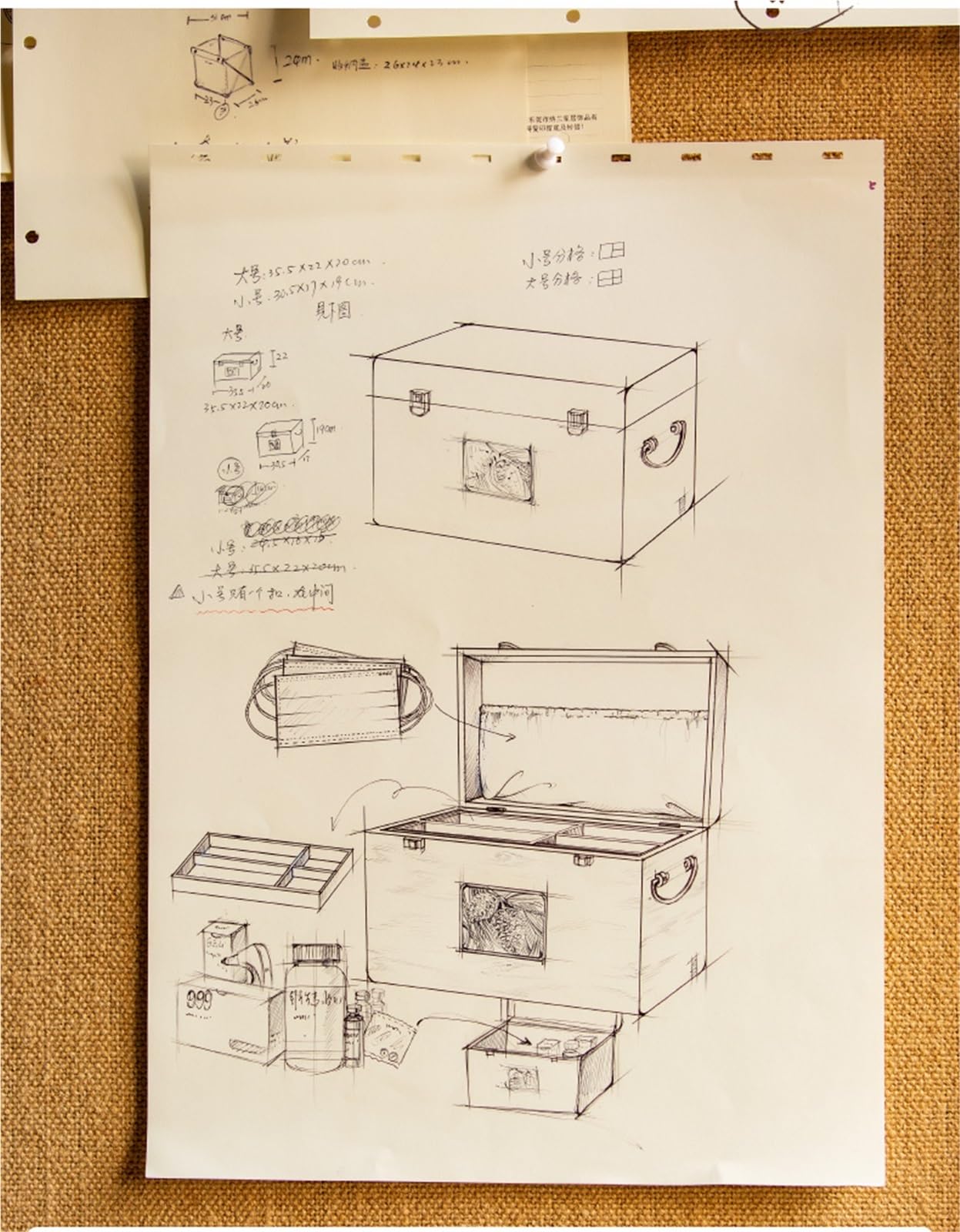 Organizzatore della collana Kit di pronto soccorso portatile Punte scatole di stoccaggio di grandi dimensioni Casto di pillola per la casa in legno Organizzatore a doppio strato (26*18*16 cm) scatola