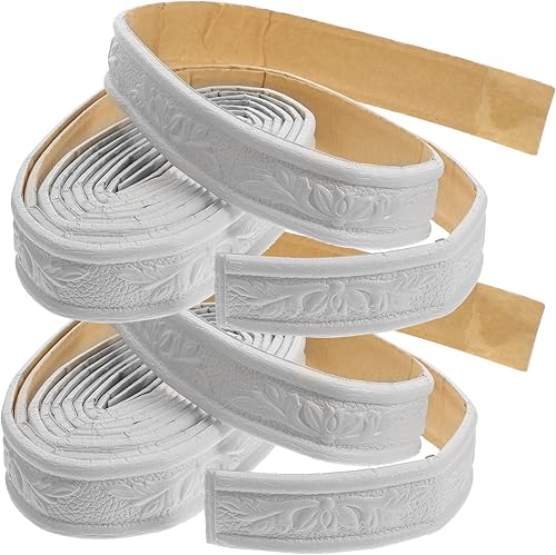 Miniatura 9 de iplusmile Moldeo para despegar y pegar: 4 unidades/2 rollos de estilo retro autoadhesivo - Papel tapiz de espuma 3D Bordes Bordes para Baño