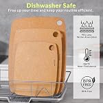 BESTCOOK Wood Cutting Board for Kitchen, High Density Non-Porous Wooden Fiber Chopping Board, BPA Free, Dishwasher Safe, Knife Friendly, Eco-Friendly, Reversible for Cutting Meat Bread Fruit, Natural