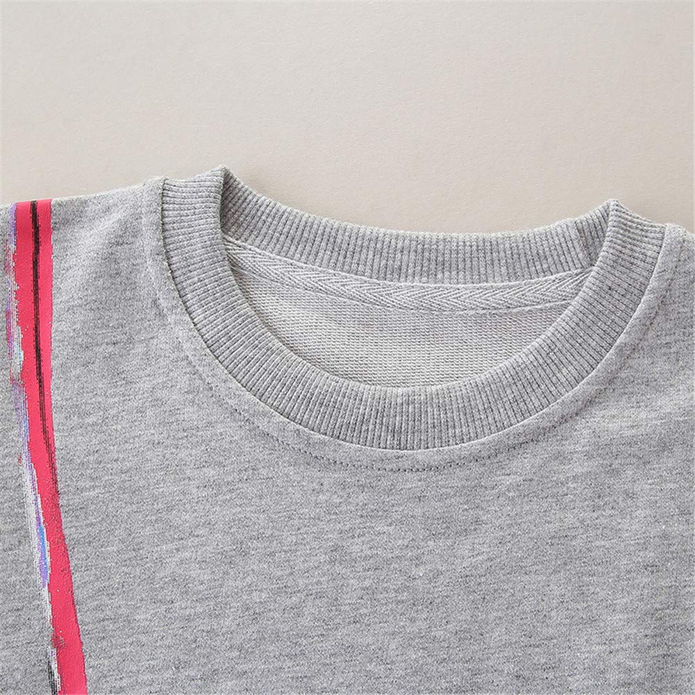 HILEELANG Sudaderas de manga larga con cuello redondo para niña