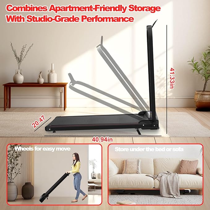 Caminadora Plegable con Inclinación 2.0 hp Negro miniatura 2