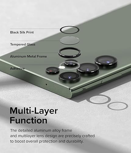 Miniatura 7 de Ringke Fusion-X - Funda compatible con Samsung Galaxy S23 Ultra camuflaje negro + marco de lente de cámara de vidrio compatible con Samsung Galaxy