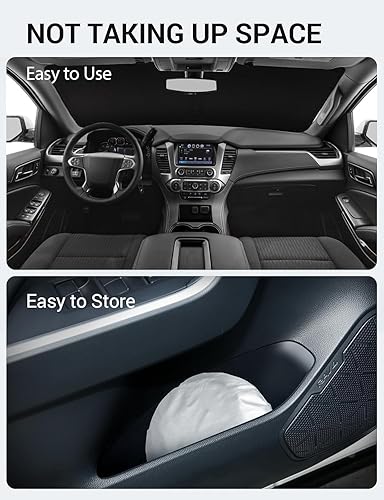 Vista 378 de Proadsy Parasol para parabrisas para BMW X1 F48 2016-2022 de 4 capas plegable, protector de parasol frontal que bloquea los rayos UV y mantiene