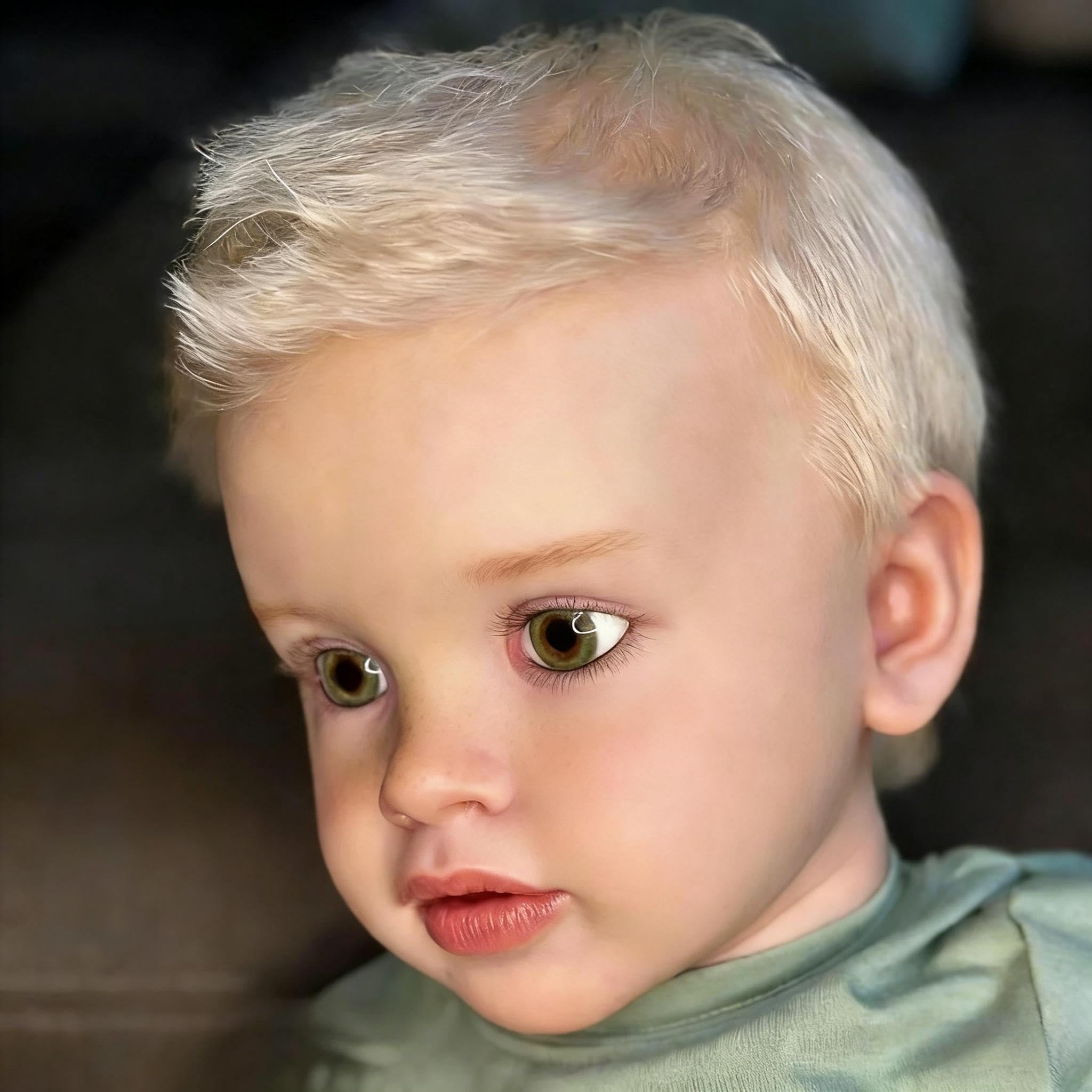 Reborn Baby Dolls Pippa Boy 61 cm duży rozmiar Reborn lalki dla małych dzieci z blond krótkimi włosami realistyczna lalka niemowlęca miękka tkanina, ciało realistyczna lalka dla malucha z