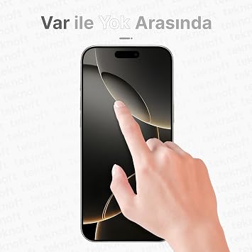 مجموعة أدوات سهلة التركيب لـ Teknoft iPhone 16 Pro حامي شاشة ممتاز مقطوع بالليزر ناعم غير قابل للكسر زجاج يوفر حماية كاملة معززة إضافية لا تترك الغبار تحت الزجاج أبدًا عند التثبيت