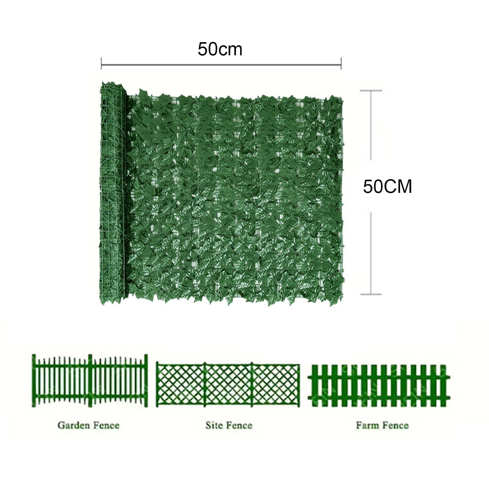 Clôture De Confidentialité En Lierre Artificiel, Haie Extensible Et Faux Lierre, Panneau Mural De Protection De La Vie Privée For Jardin, Décoration De Feuilles De Vigne(50X50CM)