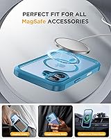 Vista 903 de Miracase Funda magnética para iPhone 14 de 6.1 pulgadas, protector de pantalla de vidrio templado integrado + protector de lente, compatible