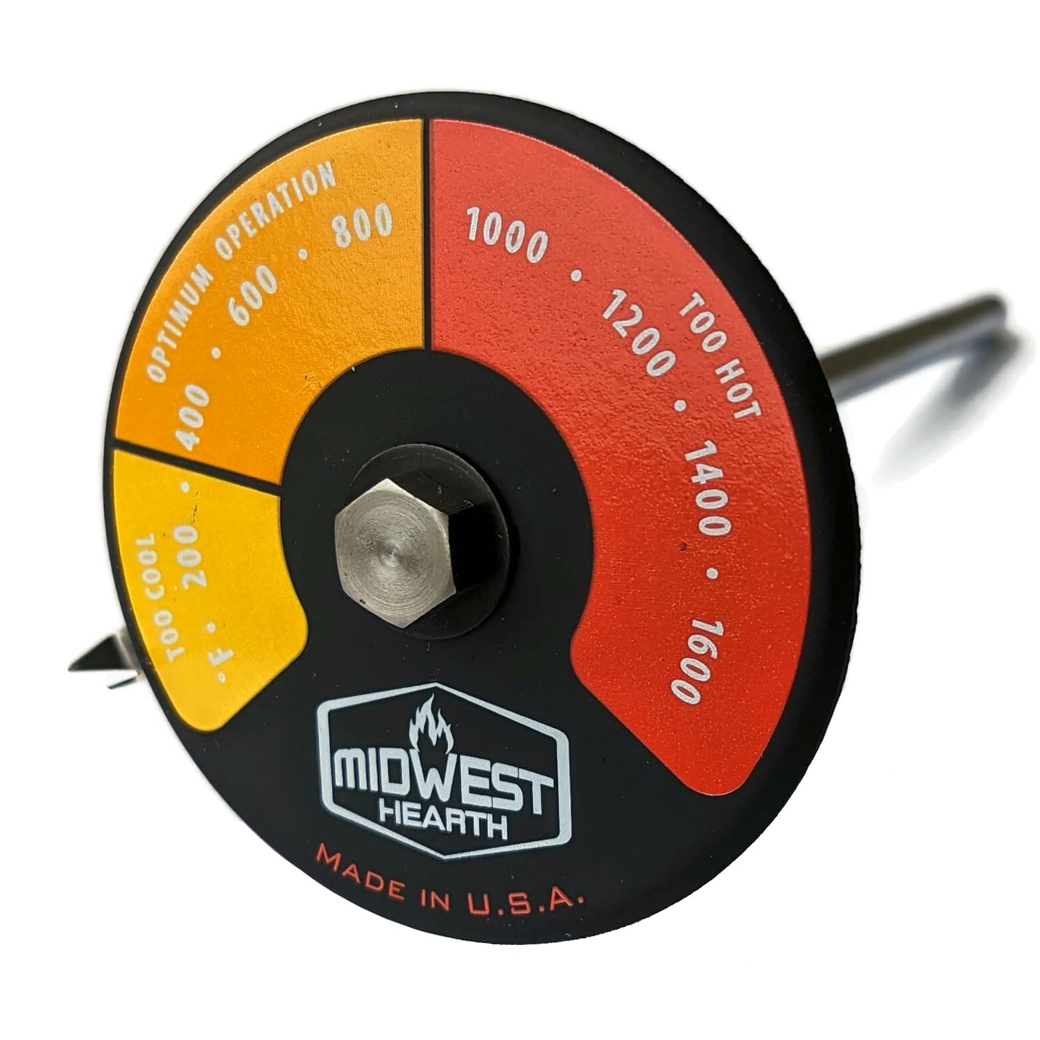 Midwest Hearth Probe Thermometer for Wood Stove with Double