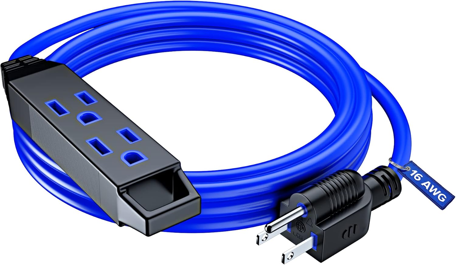 Extension Cord 10 ft, Outdoor Extension Cord with Multiple