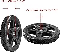 Vista 3 de Parts Camp Kits de Ruedas para Cortacésped de Empuje Ruedas de 10 pulgadas para Cortacésped Ruedas para Carrito de 10 pulgadas (Juego de 2)