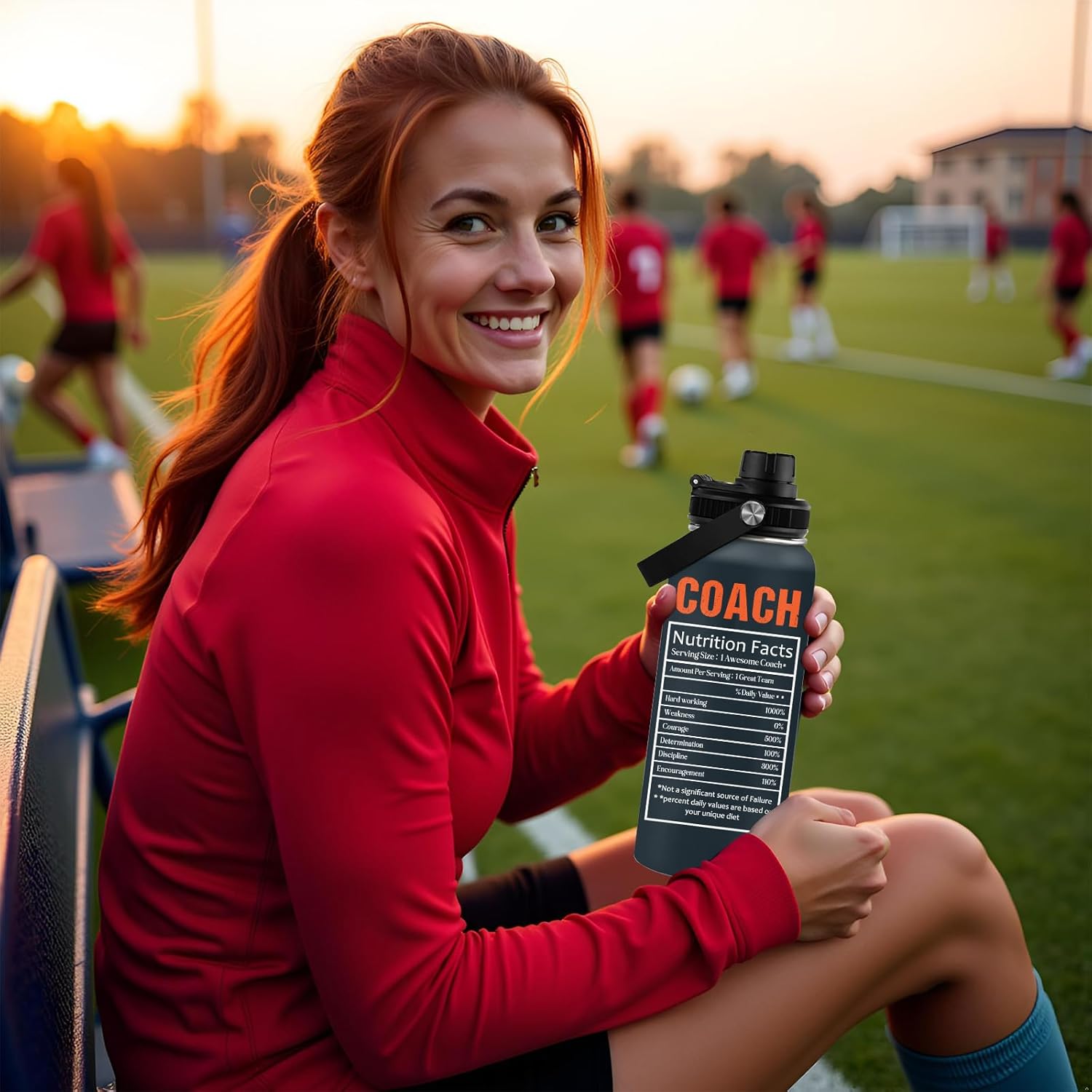 Coach Gifts - 32 Oz Coach Nutriton Facts Water Bottle, The Man The Myth The Legend - Christmas Birthday Cheer Coachs Gifts, Soccer Softball Basketball Swim Coachs Appreciation Gift for Him - Image 5