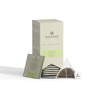 Makaibari Silver Green Darjeeling Green Tea | 25 Plant-Based Biodegradable Bags (50 gm) | Single Estate | Antioxidant Rich | Refreshing & Natural Flavour | Metabolism Booster