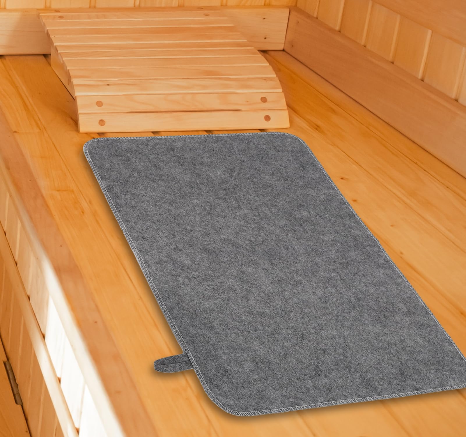 Dioche Felt Sauna Cushion, Heat Insulation Mat for Sauna Bath House Shower Room, Portable and Water Absorbent, for Men Women