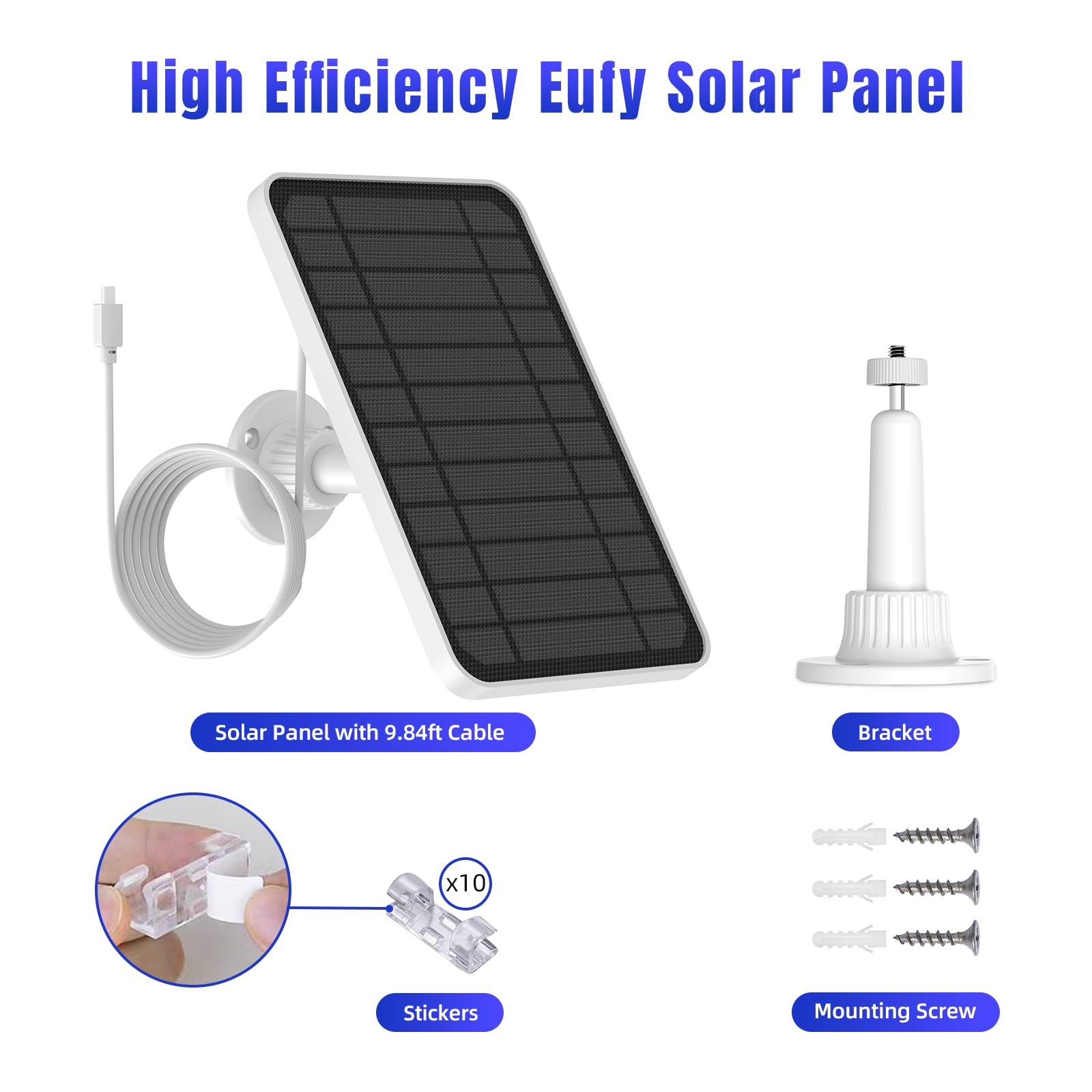 eufy ソーラーパネル充電器 Amazon | Eufyカメラ用ソーラーパネル 5V 5W ソーラーパネル充電器