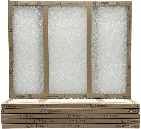 14x20x1 Glasfloss Fiberglass Air Filter, Double Strut, GDS Series, Made