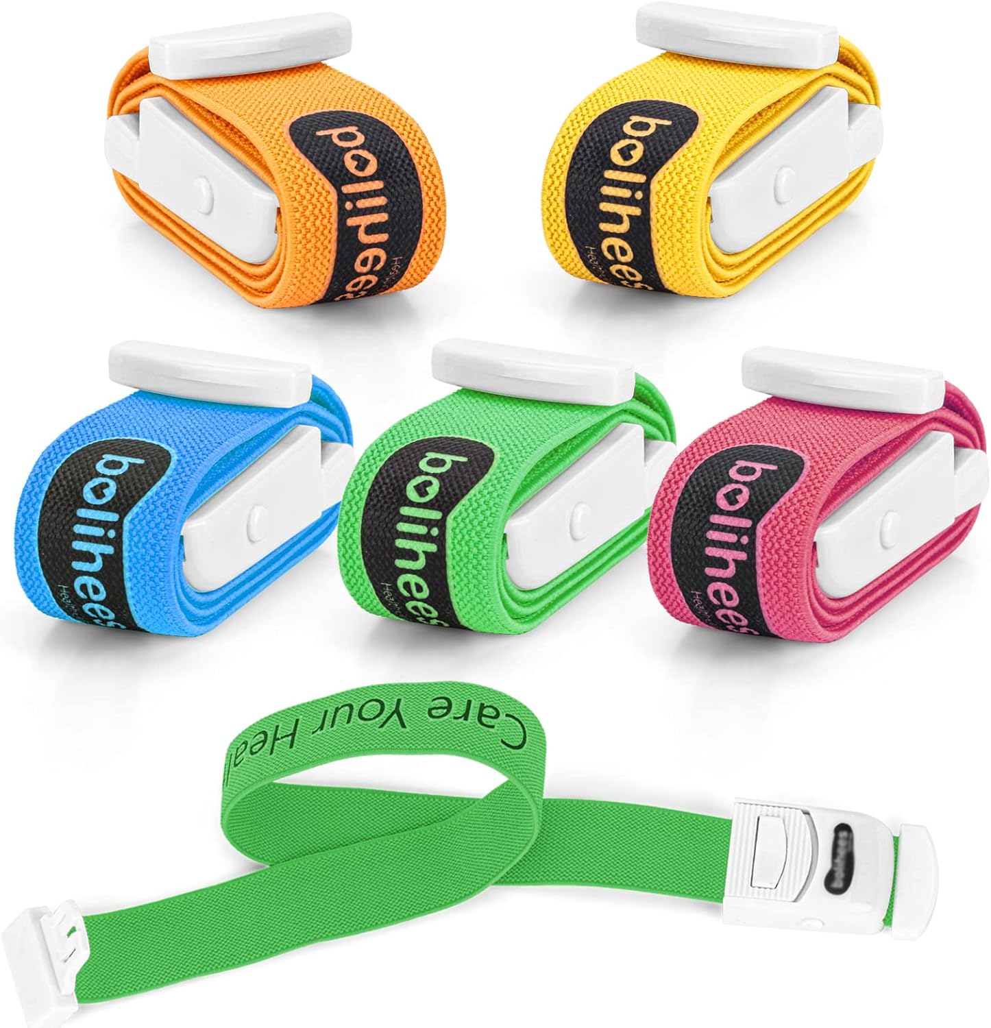 5 Pack Adjustable Tourniquet Elastic Quick Release Buckle