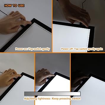 GAOMON B4 Size LED Light Box 5 Millimeters Ultrathin Light Pad USB Art Tracing Board لنسخ الرسم والعمل اليدوي - GB4