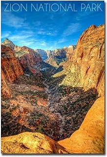 Zion National Park, Utah Canyon & Blue Sky Refrigerator Magnet Size 2.5" x 3.5"