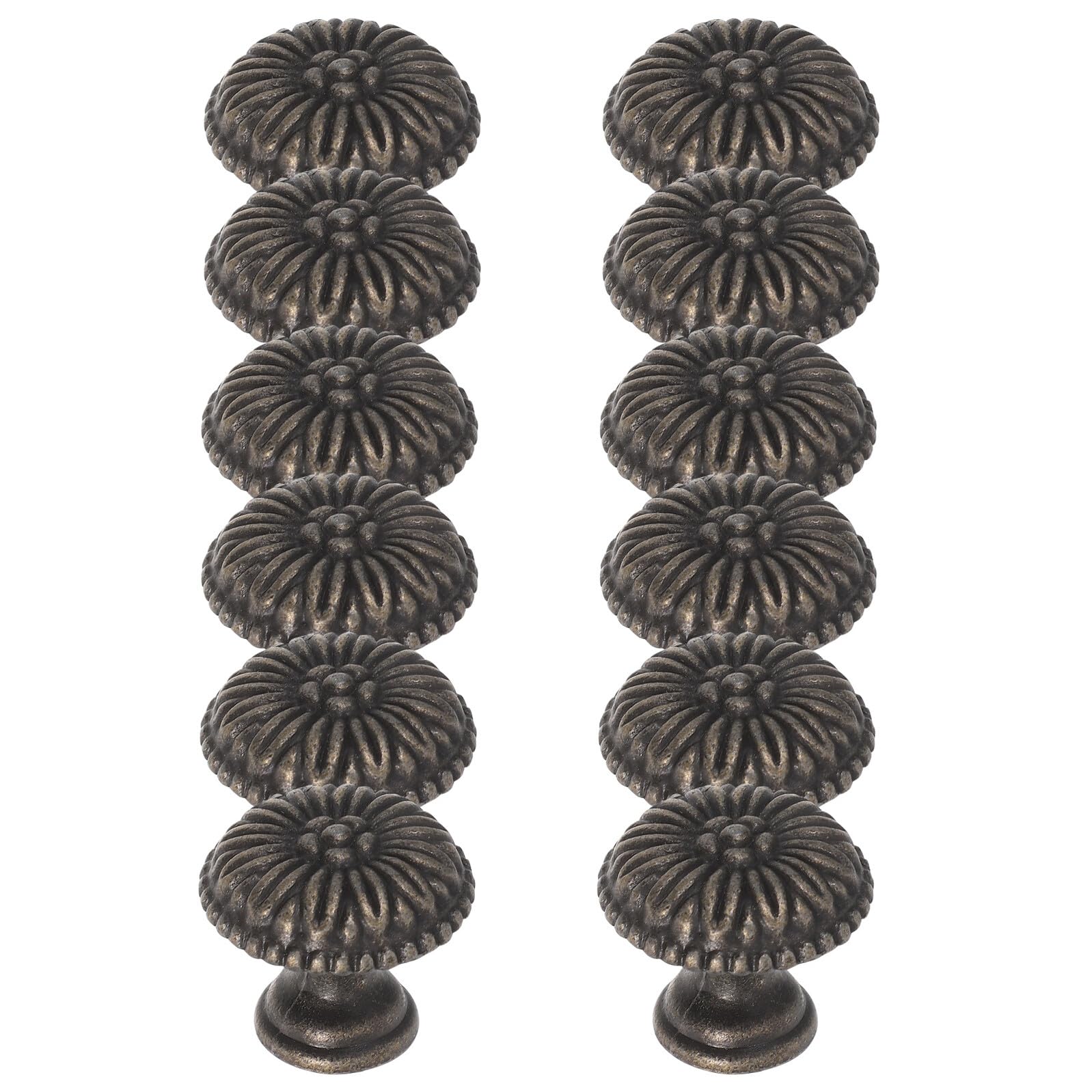 Tiradores metálicos vintage para armarios y cajones antiguos, pomos retro medianos de 22x22 mm