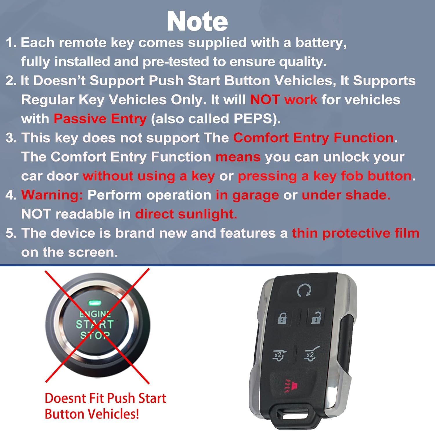 DIY Key Fob Replacement Kit Fits for 2015 2016 2017 2018 2019 Chevy Tahoe Suburban GMC Yukon Keyless Entry Remote Control Replace FCC ID: M3N-32337100 6 Button