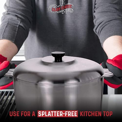 Miniatura 3 de Cajun - Olla de 14 cuartos de galón con tapa, olla de sopa de aluminio apta para horno, olla grande sin níquel con vaporizador