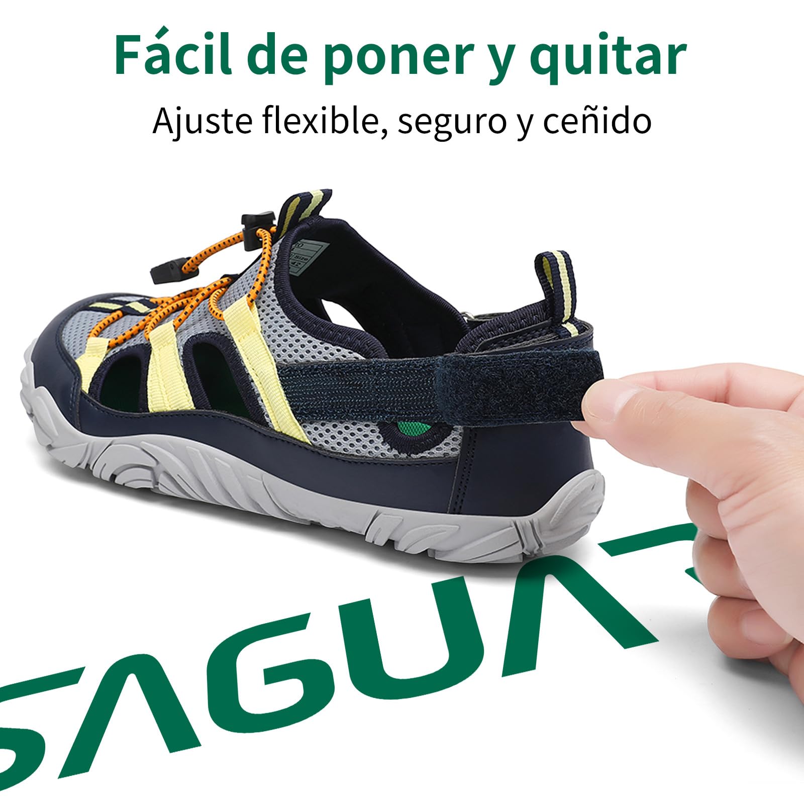 SAGUARO Sandalias Barefoot Verano Puntera Ancha Senderismo Uso Diario Talla 36-48