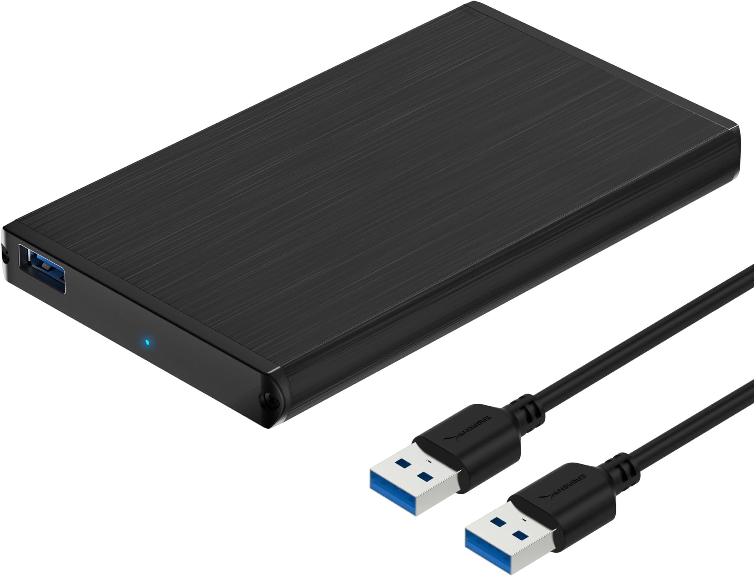 [Upgraded Version Support UASP] Ultra Slim USB 3.0 to 2.5-Inch SATA External Aluminum Hard Drive Enclosure [Black] (EC-UK30)