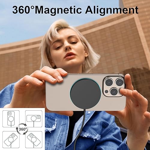 Miniatura 3 de Cargador MagSafe, almohadilla de carga inalámbrica magnética para iPhone 17/17 Pro/17 Pro Max/Air/16 15 14 13 12 Pro Max Plus mini y AirPods 2 3