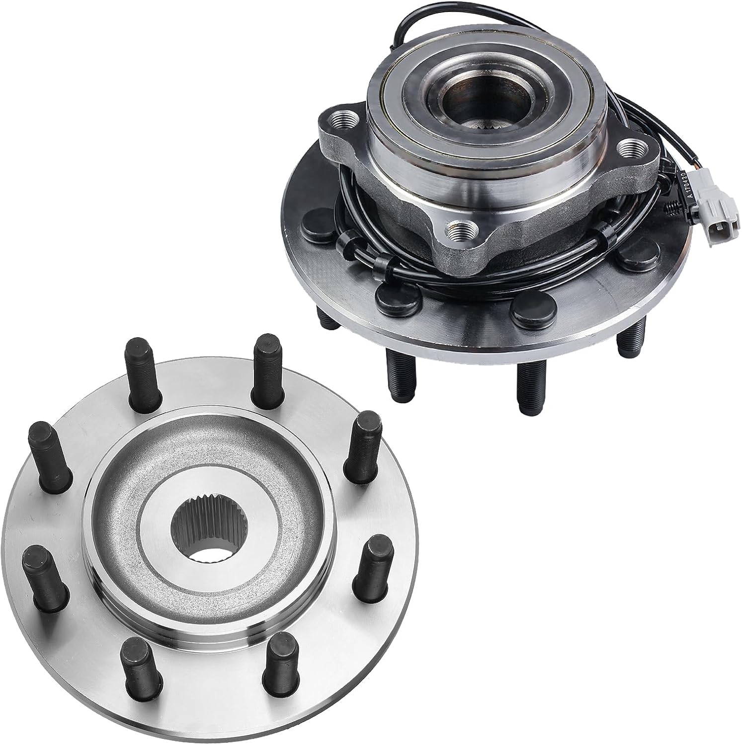 Autoround 515063 4WD Front Wheel Bearing and Hub Assembly Compatible with 2000 2001 2002 Dodge Ram 2500 3500, 8 Lug w/ABS, Set of 2