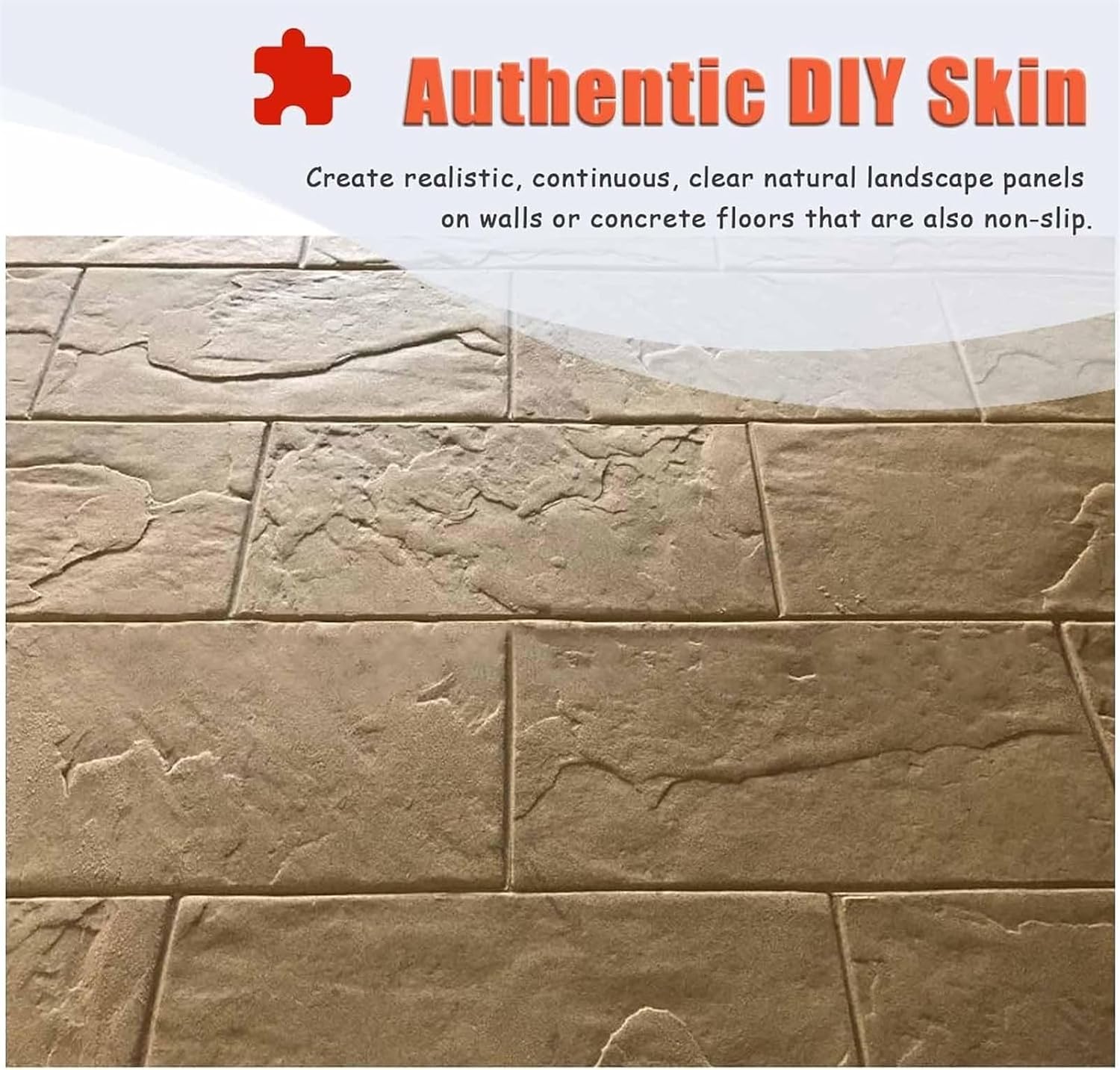 Concrete Stamps,Concrete Texturing Skin Flexible Wall Decorative Texture Stamps, Antique Brick Imprint Texturing Stamp, Deck Patio Cement Forms(B)