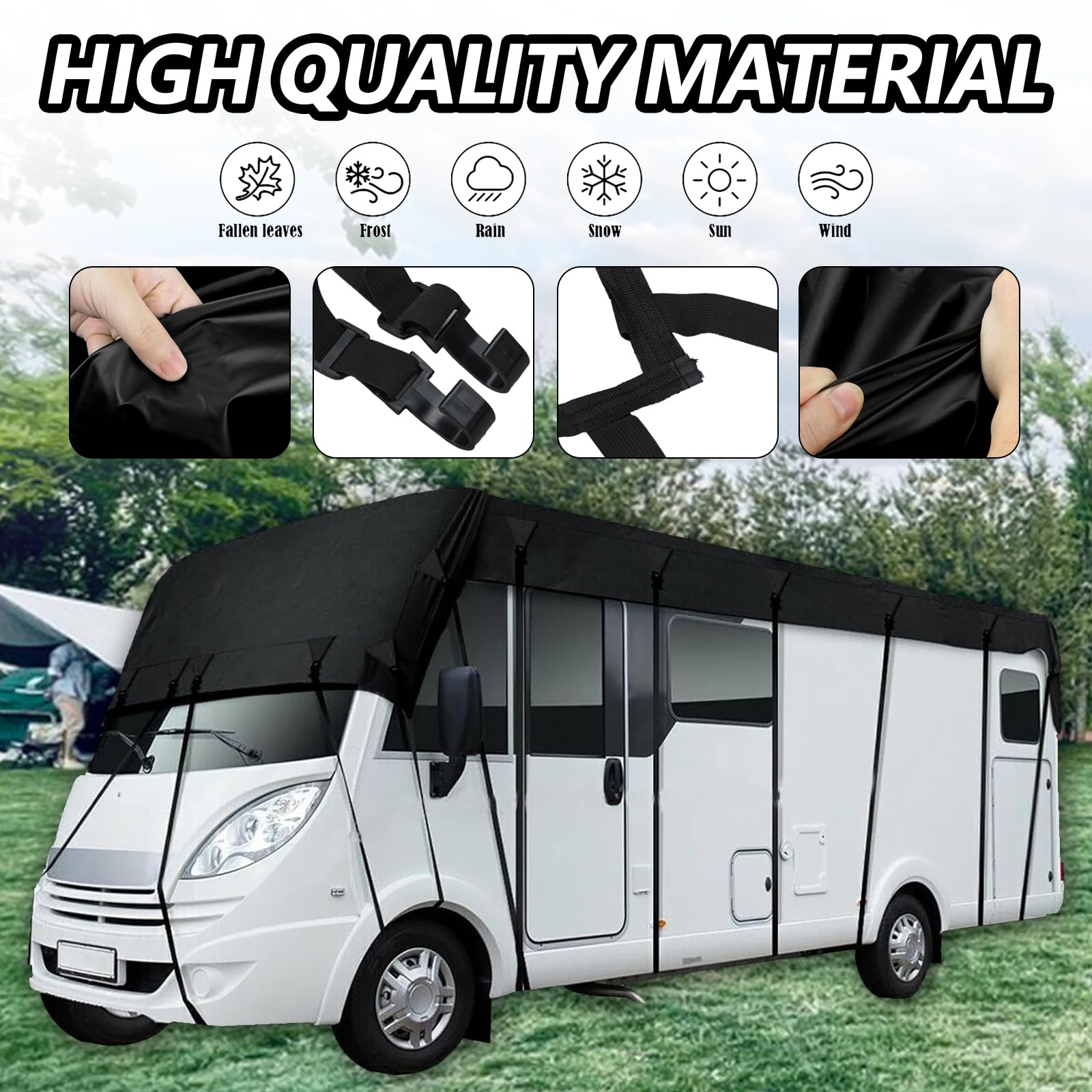 Copertura Per Camper 210D - 8.5x3m, Impermeabile, UV Resistente, Con Cinghie - Foto 3