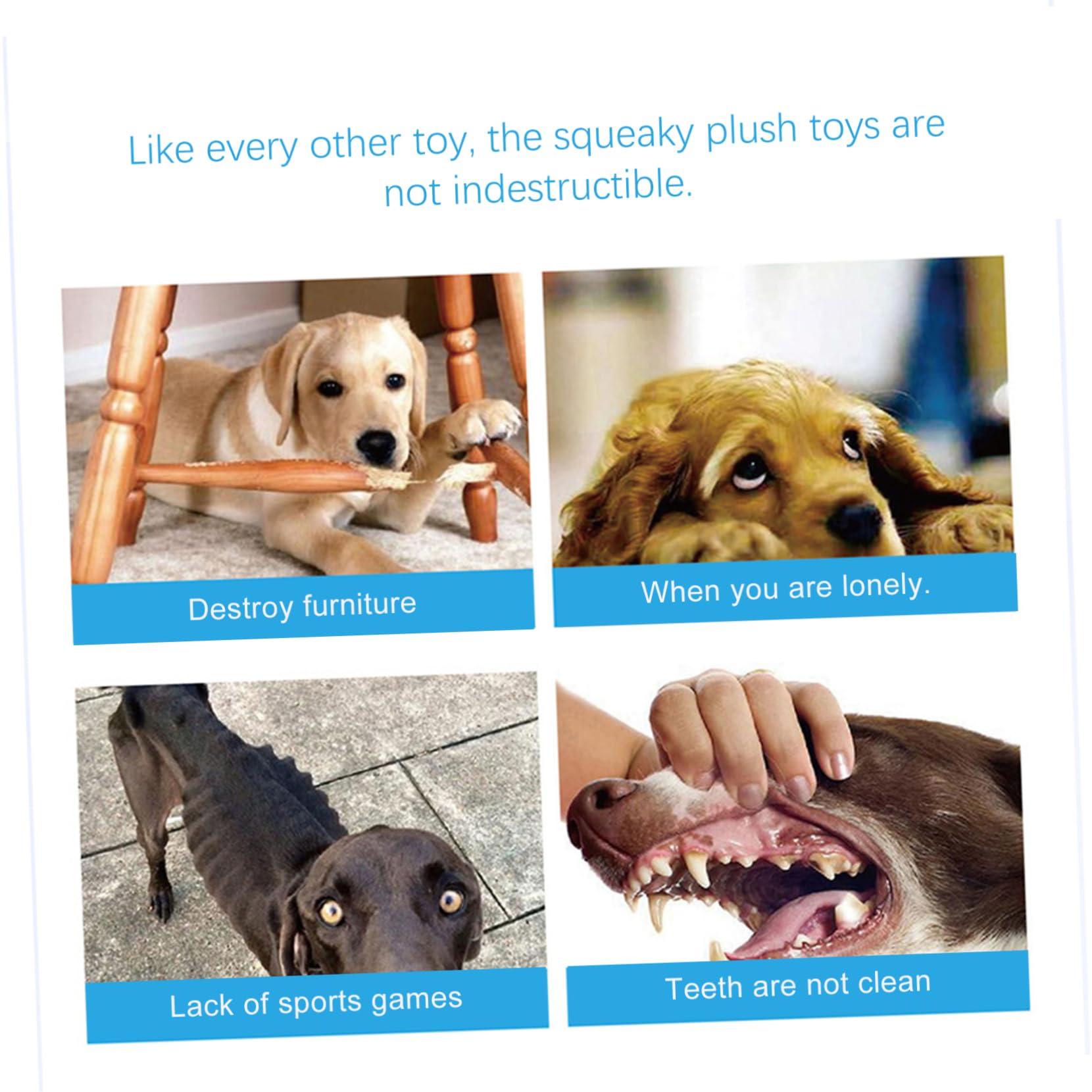 BESPORTBLE 6 Piezas De Juguetes De Sonido para Mascotas Juguetes Chirriantes para Perros Sin Relleno De Peluche para Perros Pequeños Juguete De Peluche