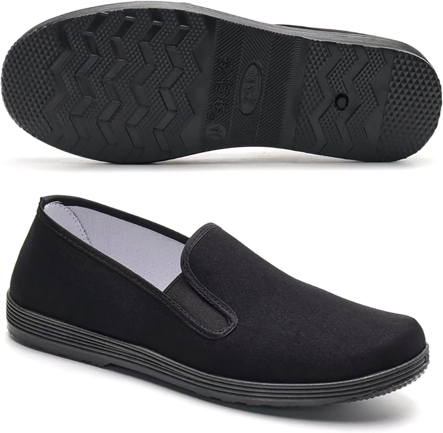 Chinese Kung Fu Slippers Traditional Tai Chi Footwear Old Beijing Martial Arts Shoes Canvas Rubber Sole for Women and Man