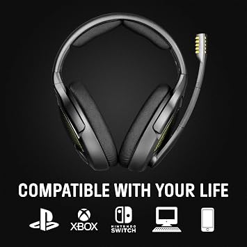 ميكروفون Drop + EPOS PC38X Gaming لإلغاء الضوضاء مع تصميم مفتوح على الأذن ، Velour Earpads ، متوافق مع الكمبيوتر الشخصي ، PS4 ، PS5 ، Switch ، Xbox ، Mac ، Mobile ، والمزيد (أصفر)