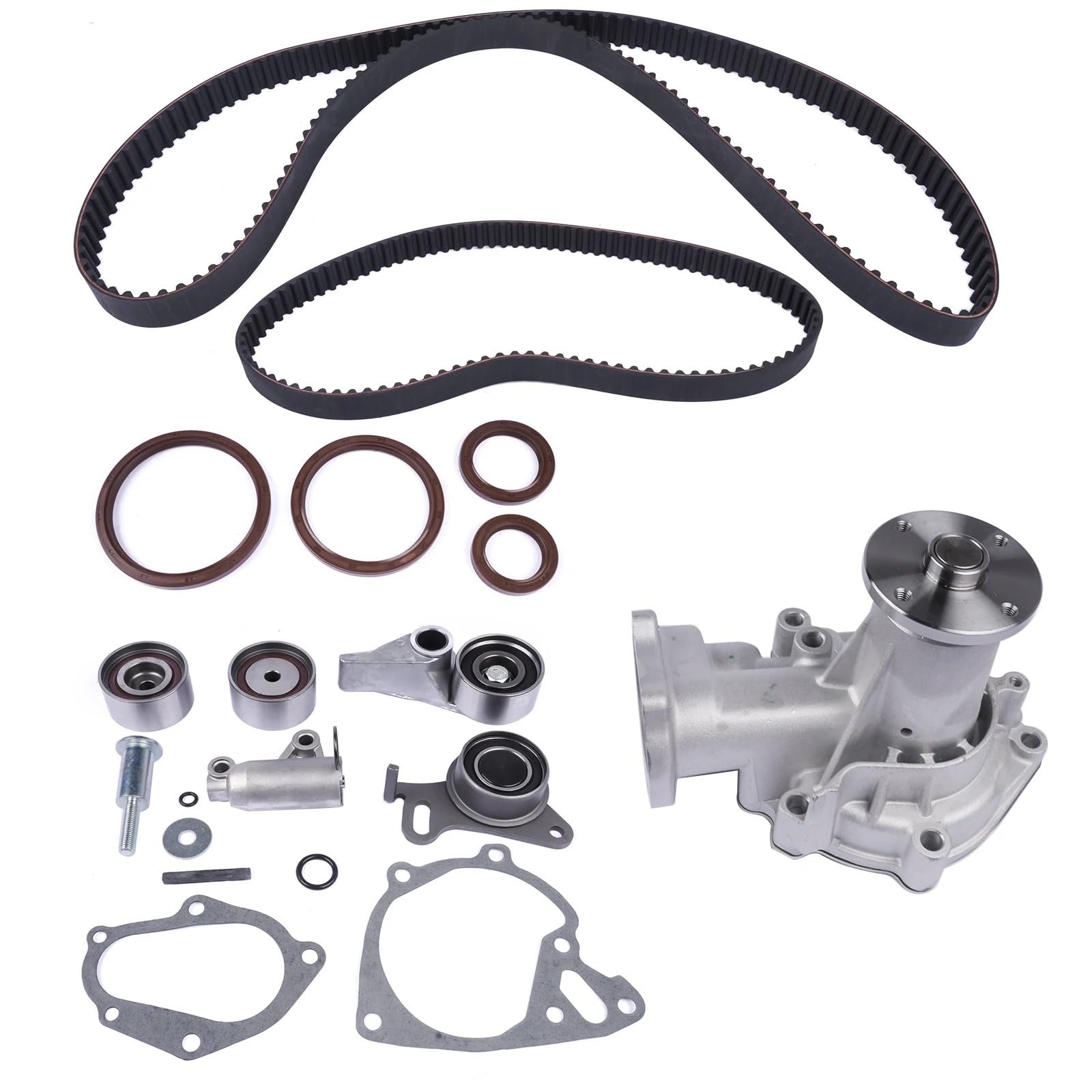 Bomba Auxiliar Automóvil Bomba Agua + Kit Correa Distribución Para Mitsubishi L200 Para Shogun Para Pajero 2,5 DI-D 1300A045 VKM75676 Bomba Agua Coche