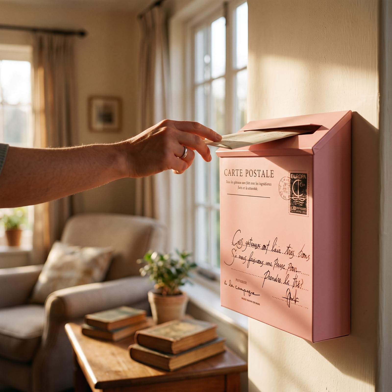 Cassetta Postale da Parete, Rosso, Lettera Grande