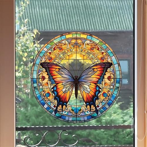 Miniatura 4 de 4 calcomanías de mariposa para ventana, extraíbles y no adhesivas, calcomanías decorativas para ventana de vidrio, para baño, dormitorio, decoración