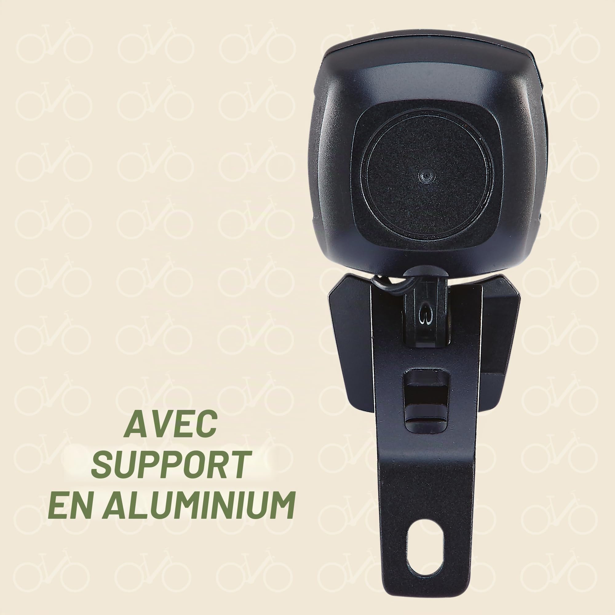 Prophete Phare LED 120 Lux | Éclairage de vélo | Aluminium | LED OSRAM | pour vélo électrique (6-48 V) | Support Inclus | Visibilité latérale