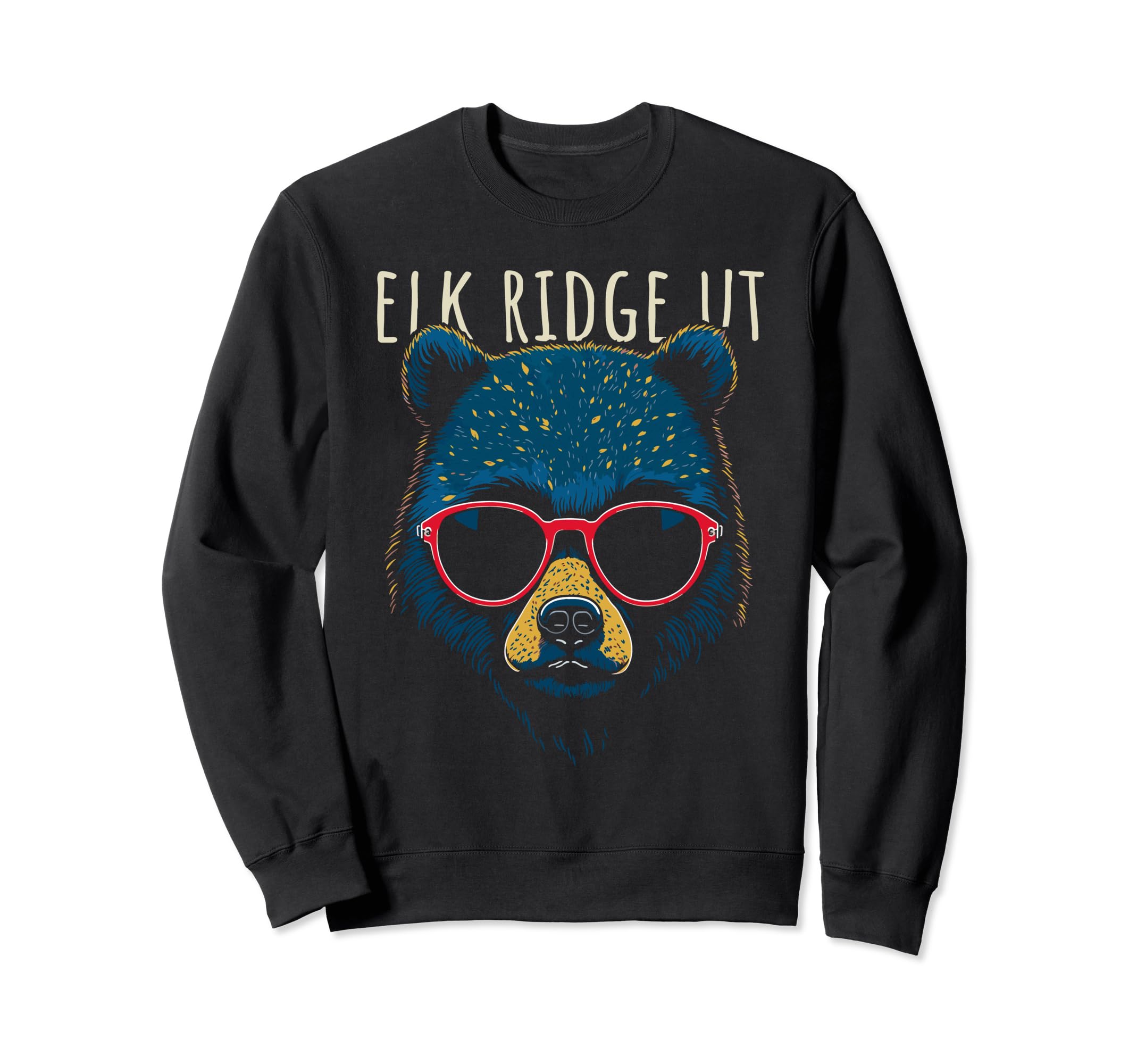 Elk Ridge Utah USA Cool Bear Wearing Sunglasses Design Sweatshirt
