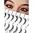 Natural Cat Eyelashes False Lashes Wispy 14mm False Eyelashes Natural Look 0.1MM Thin Band Strip Lashes Pack C Curl Fake Eyelashes Wispy Cat Eye Lashes 3D Volume Siligli Lashes 7 Pair